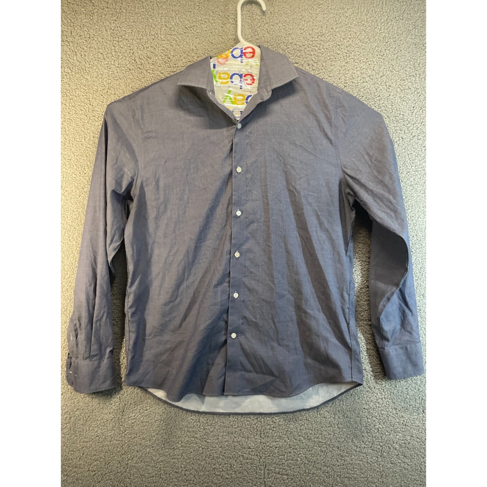 Tommy Hilfiger TH  slim  fit Button Up Dress‎ Shirt Mens Size 15 1/2 34/35
